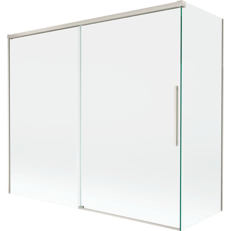 Mexen Rox параван за вана, 2-крилен плъзгащ се 180 + 80 x 150 см, прозрачен, матиран никел - 8C9-180-080-97-00