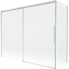 Mexen Rox двукрилен плъзгащ се параван за баня 190 + 80 x 150 см, прозрачен, четкан никел - 8C9-190-080-97-00