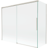 Mexen Rox параван за вана с 2 крила, плъзгащ се 180 + 90 x 150 cm, прозрачен, четкан никел - 8C9-180-090-97-00