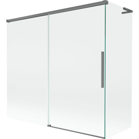 Mexen Rox L вана параван 2-крилен плъзгащ се 170 + 70 x 150 см, прозрачен, gun metal - 8C9L-170-070-95-00