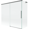 Mexen Rox L вана душ парван 2-крила разтегателен 170 + 75 x 150 см, прозрачен, металически сив - 8C9L-170-075-95-00