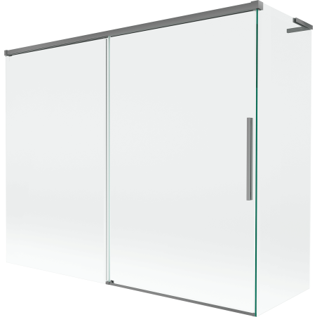 Mexen Rox L параван за вана 2-крила плъзгащ се 190 + 90 x 150 cm, прозрачен, gun metal - 8C9L-190-090-95-00