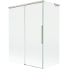 Mexen Rox L параван за баня с две плъзгащи се крила 120 + 70 x 150 см, прозрачен, четкан никел - 8C9L-120-070-97-00