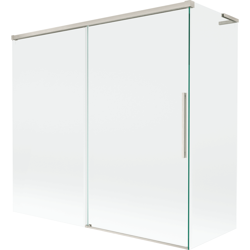 Mexen Rox L параван за вана, 2-крилен плъзгащ се 170 + 75 x 150 cm, прозрачен, четкан никел - 8C9L-170-075-97-00