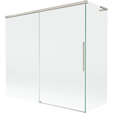 Mexen Rox L параван за вана, 2-крилен плъзгащ се 170 + 75 x 150 cm, прозрачен, четкан никел - 8C9L-170-075-97-00
