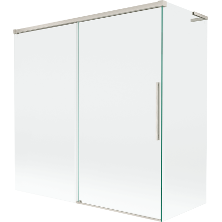 Mexen Rox L параван за вана, с плъзгащи се 2 крила 160 + 80 x 150 cm, прозрачен, четкан никел - 8C9L-160-080-97-00