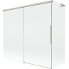 Mexen Rox L параван за вана 2-крилен плъзгащ се 170 + 80 x 150 см, прозрачен, четкан никел - 8C9L-170-080-97-00
