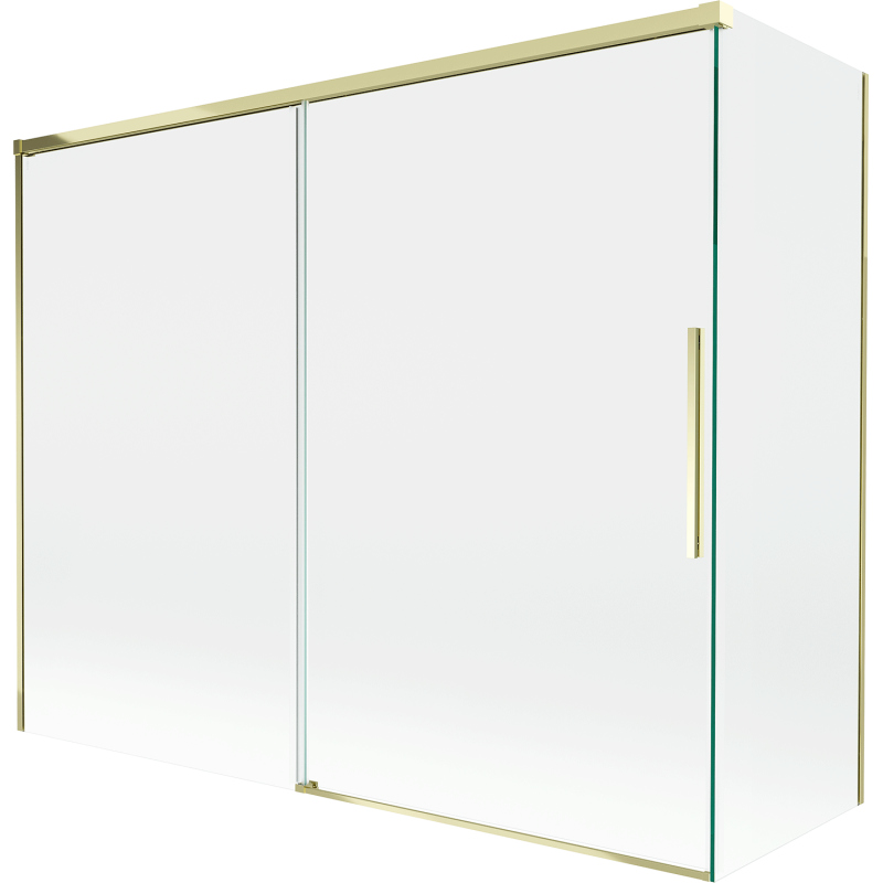 Mexen Rox двукрила плъзгаща се вана 190 + 90 x 150 cm, прозрачна, златна - 8C9-190-090-50-00