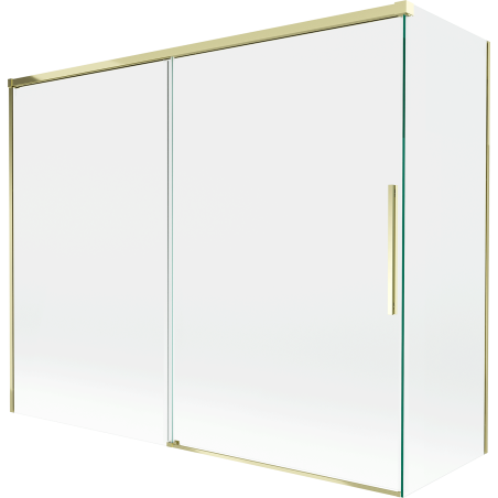 Mexen Rox двукрила плъзгаща се вана 190 + 90 x 150 cm, прозрачна, златна - 8C9-190-090-50-00