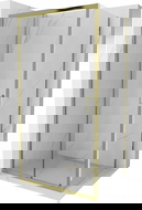 Mexen Apia плъзгаща се душ кабина 135 x 100 см, прозрачна, златна - 840-135-100-50-00