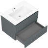 Mexen Rivel шкаф за баня 70 см с мивка Otis, 2 чекмеджета, гофриран, графит