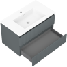 Mexen Rivel шкаф за баня 80 см с мивка Otis, 2 чекмеджета, релефен, графит