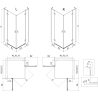 Mexen Mist H L Duo сгъваема душ кабина 110 x 70 см, прозрачна, хром - 8A5L-110L-070P-01-00