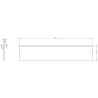 Mexen Rivel баня шкаф 100 cm с мивка Otis, 2 чекмеджета, оребрен, бял мат - 91A20-10047-2-BFF01-W18M01