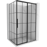 Mexen Rox плъзгаща се дясна душ кабина 135 x 120 см, черна решетка, черна - 8C2-135-120-70-77-P