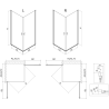 Mexen Mist-B Duo душ кабина с врати 100 x 100 см, прозрачна, матово златно - 8A2-100-100-55-00