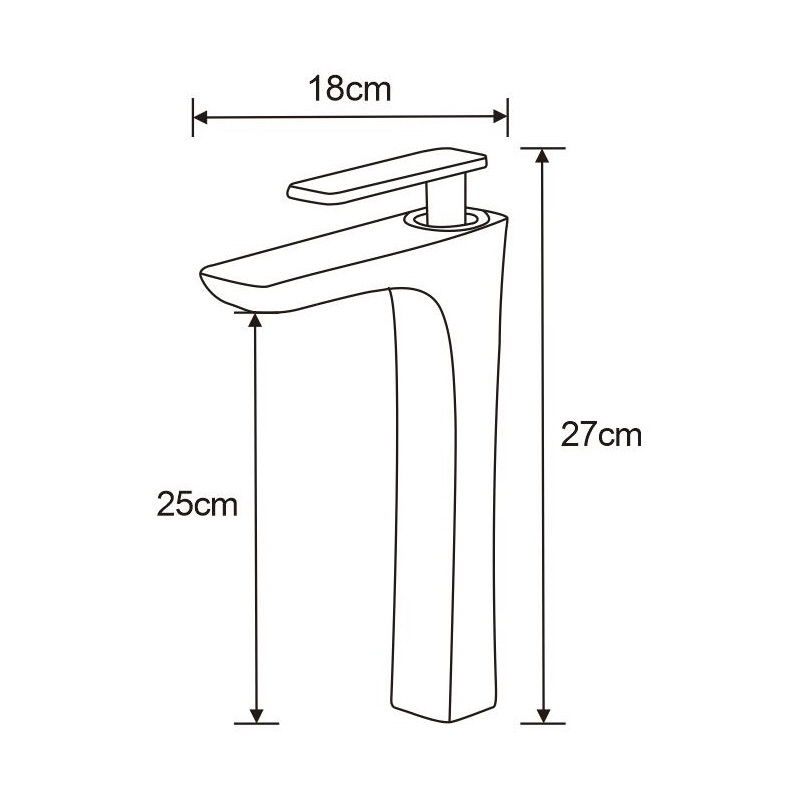 Mexen Indus висок смесител за мивка, черен - 744610-70