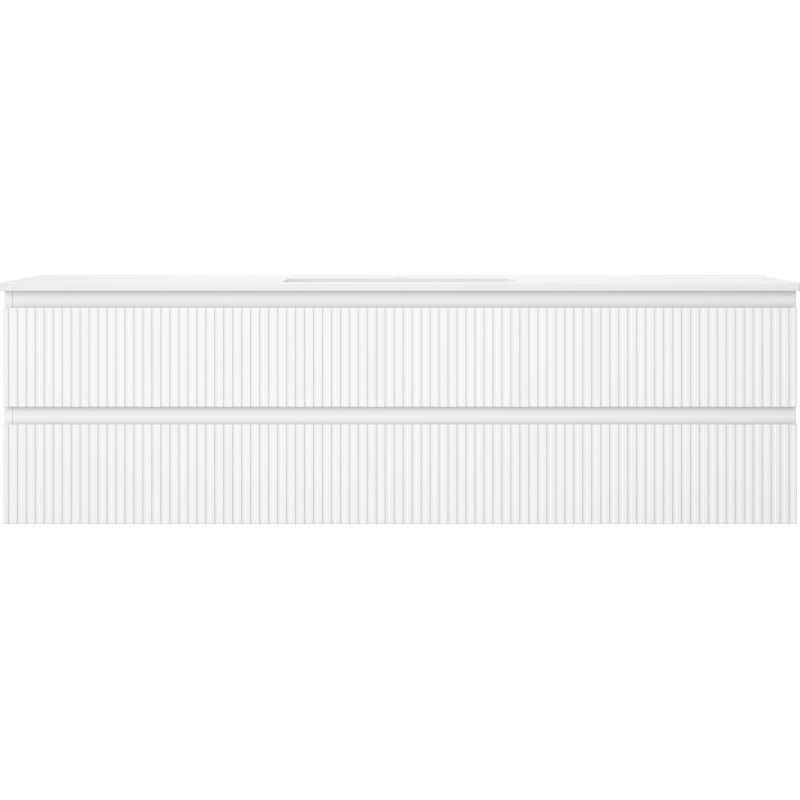 Mexen Rivel шкаф за баня 160 см с мивка Otis, 2 чекмеджета, оребрен, бял мат - 91A20-16047-2-BFF01-W18M01