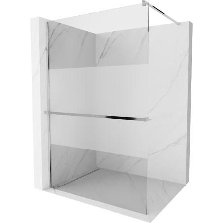 Mexen Kioto+ душ екран с рафт Walk-in 140 x 200 см, прозрачен/матов, хром - 800-140-121-01-35