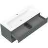 Mexen Rivel шкаф за баня 120 см с мивка Vela, 2 чекмеджета, рифелуванa, графит