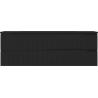 Mexen Rivel шкафче за баня 140 cm с мивка Vela, 2 чекмеджета, изрязано, черно матово - 91A20-14047-2-BFF71-W23M71