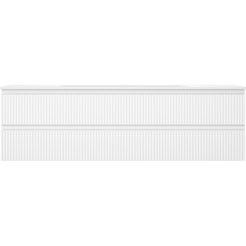 Mexen Rivel шкаф за баня 160 см с мивка Vela, 2 чекмеджета, оребрен, бял мат - 91A20-16047-2-BFF01-W23M01