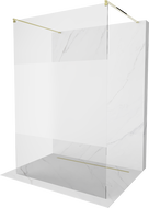 Mexen Kioto свободностояща душа стена 100 x 200 см,transparent/матово 8 мм, златна - 800-100-002-50-35