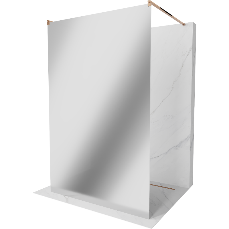 Mexen Kioto свободностояща душ кабина 120 x 200 см, огледало 8 мм, розово злато