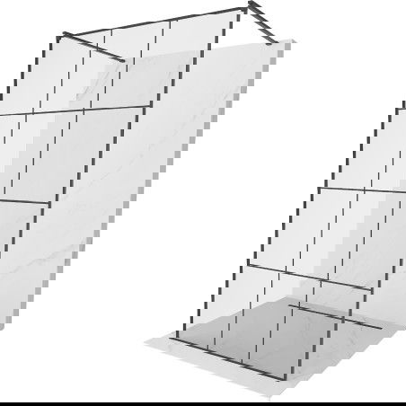 Mexen Kioto Стенен душ панел свободностоящ 120 x 200 см, черна решетка 8 мм, черен - 800-120-002-70-77