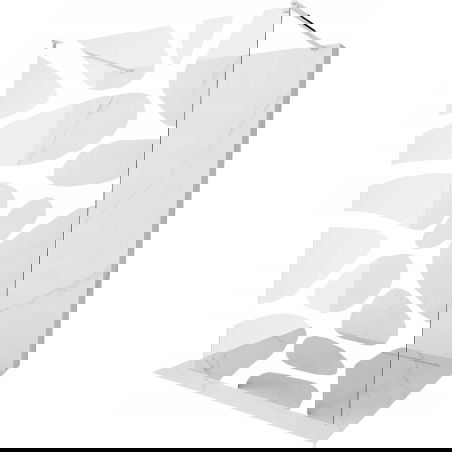 Mexen Kioto самостоятелен душ параван 120 x 200 см, бяла вълна 8 мм, хром - 800-120-002-01-97