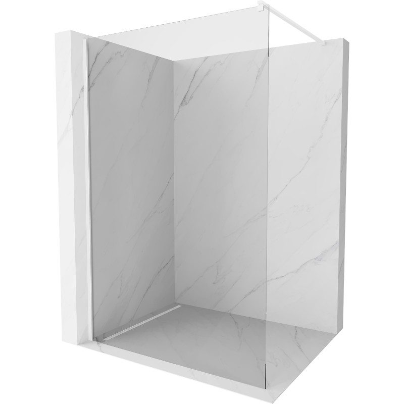 Mexen Kioto душекран Walk-in 150 x 200 см, прозрачен 8 мм, бял - 800-150-101-20-00