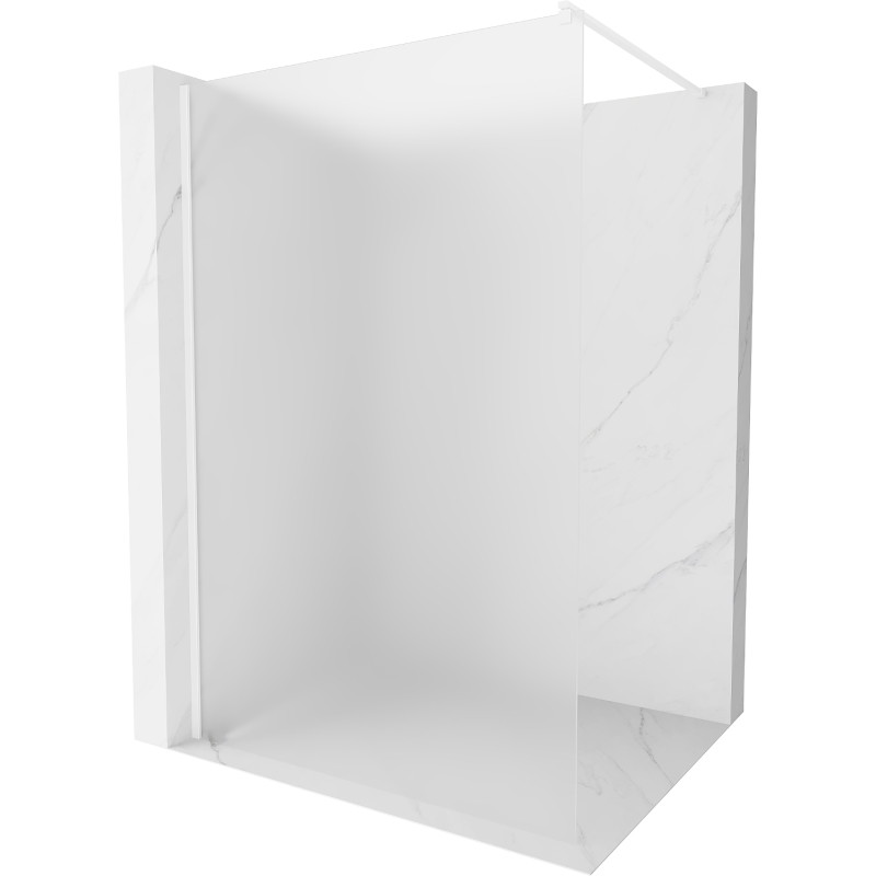Mexen Kioto душ параван Walk-in 80 x 200 см, матирано 8 мм, бяло - 800-080-101-20-30