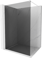 Mexen Kioto стена за душ Walk-in 70 x 200 cm, графит 8 mm, бяла - 800-070-101-20-40
