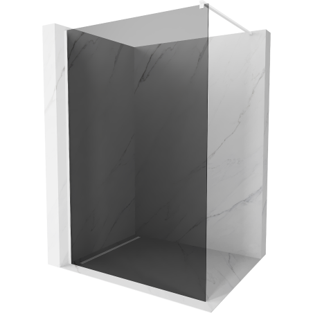 Mexen Kioto душ кабина Walk-in 100 x 200 см, графит 8 мм, бяла - 800-100-101-20-40