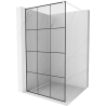 Mexen Kioto душ кабина Walk-in 110 x 200 cm, черна решетка 8 mm, бяла - 800-110-101-20-77
