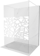 Mexen Kioto самостоятелна душ стена 100 x 200 см, бял модел 8 мм, бял - 800-100-002-20-85