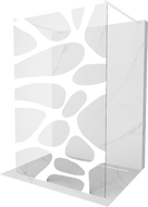 Mexen Kioto самостоятелна душ-преграда 110 x 200 см, бяла вълна 8 мм, бяла - 800-110-002-20-97