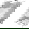 Mexen Apia душ кабина плъзгаща се 90 x 90 см, ивици, хром + поддон Flat - 840-090-090-01-20-4010