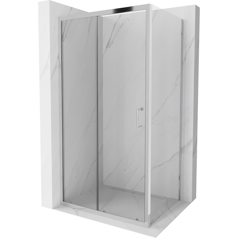 Mexen Apia сгъваема душ кабина 90 x 80 см, прозрачна, хром - 840-090-080-01-00