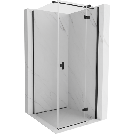 Mexen Mist H T душ кабина отваряема дясна 85 x 85 см, прозрачна, черна - 8A5T-085-085-70-00-P