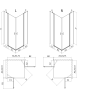 Mexen Mist Duo люлееща се душ кабина 120 x 120 см, черна мрежа, черна - 8A4-120L-120P-70-77