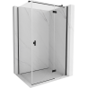 Mexen Mist-H T душ кабина с отваряща се врата надясно 115 x 95 см, прозрачна, черна - 8A5T-115-095-70-00-P