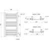 Mexen Ares страничен радиатор за баня 700 x 400 mm, 240 W, бял - W102-0700-400-00-20-S