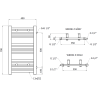 Mexen Mars страничен бански радиатор 700 x 400 mm, 238 W, черен - W110-0700-400-00-70-S