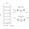Mexen Bolt радиатор за баня 700 x 300 мм, 141 W, бял - W126-0700-300-00-20