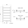Mexen Bolt радиатор за баня 700 x 400 мм, 165 W, бял - W126-0700-400-00-20