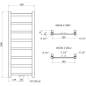 Mexen Bolt радиатор за баня 1000 x 400 mm, 228 W, антрацит - W126-1000-400-00-66