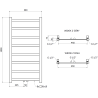 Mexen Bolt радиатор за баня 1000 x 500 мм, 259 W, бял - W126-1000-500-00-20