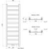 Mexen Bolt баня радиатор 1200 x 400 мм, 220 W, хром - W126-1200-400-00-01