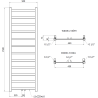 Mexen Bolt нагревател за баня 1500 x 500 мм, 389 W, бял - W126-1500-500-00-20